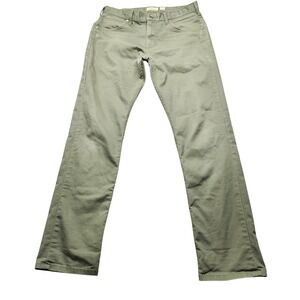 Patagonia Straight Jeans Men's 33x32 Olive Green Denim Oragnic Cotton Iron Clad